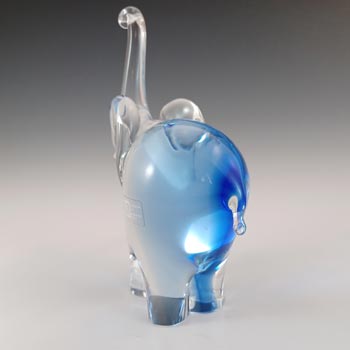 LARGE V. Nason & Co Murano Blue Glass Elephant Sculpture