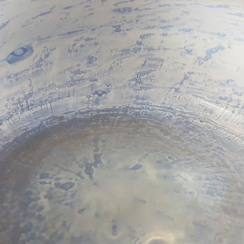 Nazeing? British Clouded Mottled Blue Bubble Glass Bowl