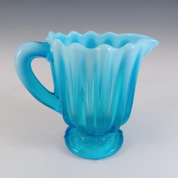 Davidson 1900's Blue Pearline Glass 'Brideshead' Creamer Jug