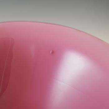 Murano Vintage Pink & White Biomorphic Glass Ashtray Bowl
