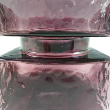 Riihimaki 'Pala' Riihimaen Lasi Purple Glass Vase by Helena Tynell