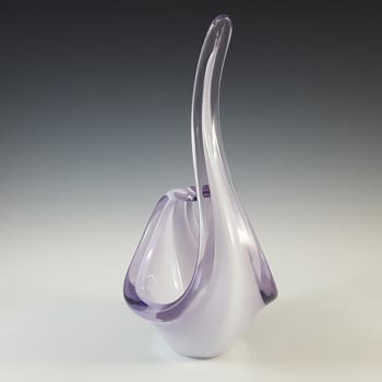 Murano Style Spanish Lilac Glass 1970's Sculpture Bowl