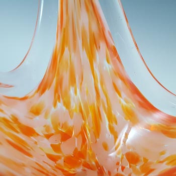 Viartec Murano Style Spanish Orange & White Spanish Glass Sculpture