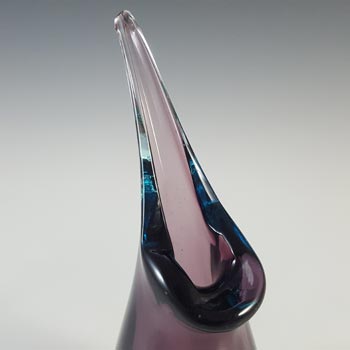 Murano Venetian Purple & Blue Sommerso Glass Vintage Vase