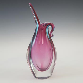 Murano Vintage 1950\'s Purple & Blue Sommerso Glass Vase