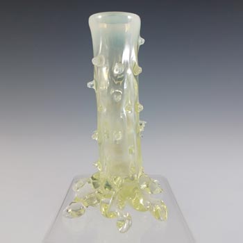 John Walsh Vaseline / Uranium Victorian Glass Thorn Vase