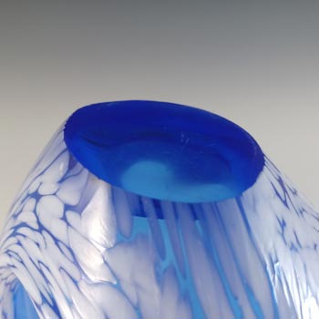 Viartec Murano Style Blue Spanish Glass Vintage Sculpture Bowl