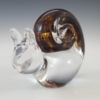 MARKED Wedgwood Speckled Brown Glass Snail RSW268
