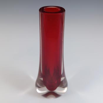 Whitefriars #9571 Baxter Ruby Red Glass Teardrop Vase