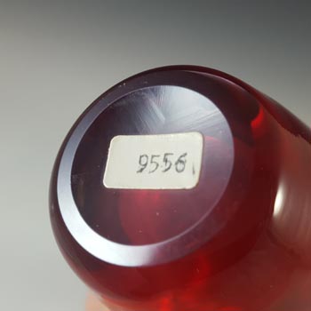 Whitefriars #9556 Baxter Ruby Red Glass 7.25" Beak Vase