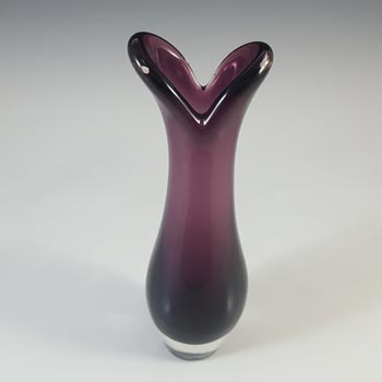 Whitefriars Geoffrey Baxter Aubergine Glass Beak Vase