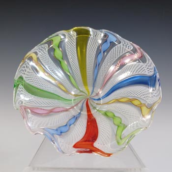 AVEM Murano Multicoloured Glass Zanfirico Filigree Bowl