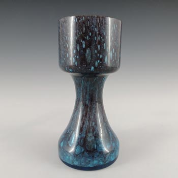 Scandinavian Style Bubbly Blue Opal Cased Glass Vase