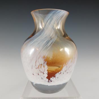 Caithness #4154 Peach & White Glass 'Rondo' Posy Vase
