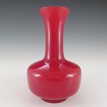 Japanese Vintage Red Opal Cased Glass Vase