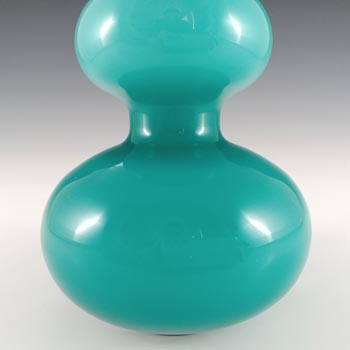 Scandinavian Style Vintage Turquoise Opal Cased Glass Vase