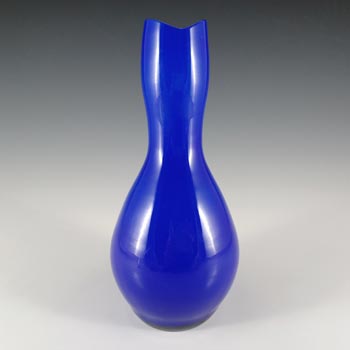 Swedish 1970's Blue Opal Cased Glass Retro Vase