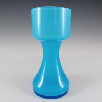 (image for) Scandinavian Style Vintage Blue Opal Cased Glass Vase
