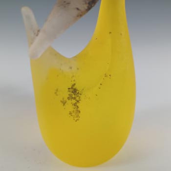 SIGNED Cenedese Murano 'Scavo' Yellow Glass Swan Sculpture