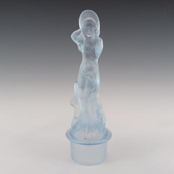 Walther Art Deco Blue Glass Arabella Nude Lady Figurine