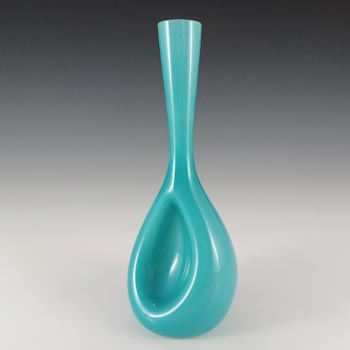 Elme Scandinavian Blue Cased Glass Vase by Gunnar Ander