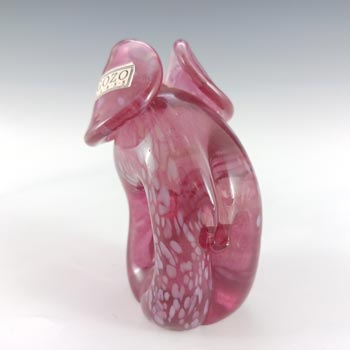 SIGNED & LABELLED Gozo Maltese Pink Glass Elephant