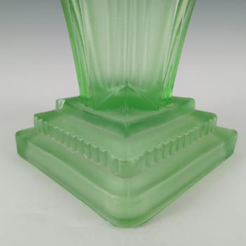 Walther & Söhne 1930's Art Deco Green Glass 'Greta' Vase