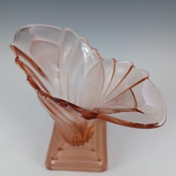 Walther & Söhne 1930's Art Deco Pink Glass 'Greta' Vase