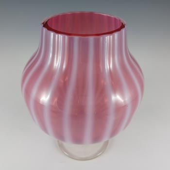 Harrachov Czech Pink Opalescent Glass 'Floret' Vase by Milan Metelak