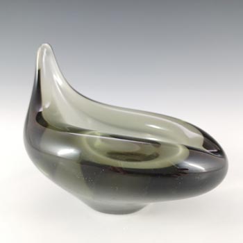 SIGNED Holmegaard #16517 Per Lutken Smoky Glass Bowl / Ashtray