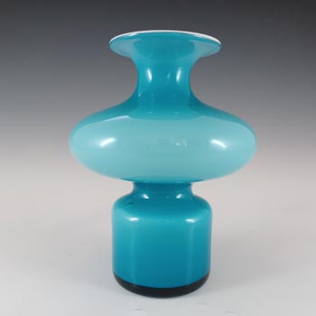 Holmegaard Carnaby Blue Cased Glass Vase by Per Lutken