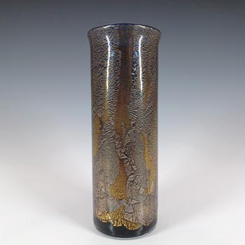Isle of Wight Studio/Harris 'Azurene Black' Glass Cylinder Vase