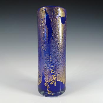 Isle of Wight Studio / Harris 'Azurene Blue' Glass Cylinder Vase