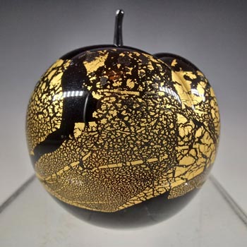 LABELLED Isle of Wight Studio / Harris 'Azurene Gold' Glass Apple