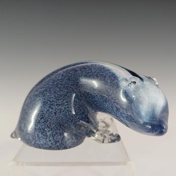 Creative Glass of King's Lynn Blue, Black & White Badger