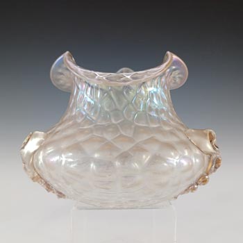 Kralik Art Nouveau Vintage Iridescent Glass 'Martelé' Vase