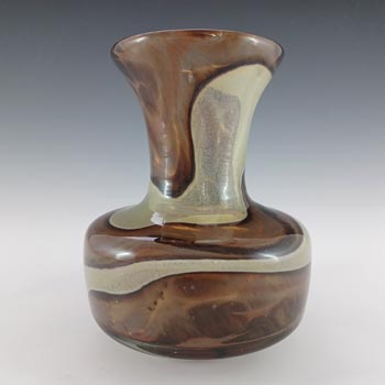 SIGNED Mdina Maltese Sandy 'Earthtones' Glass Vintage Vase
