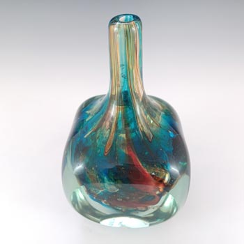 SIGNED Mdina Maltese Glass 'Tiger' Cube Vase 1978