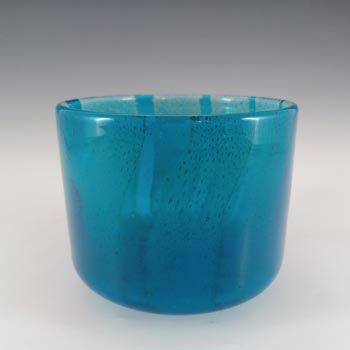 SIGNED Mdina \'Ming\' Maltese Blue & Green Glass \'Ming\' Vase or Bowl