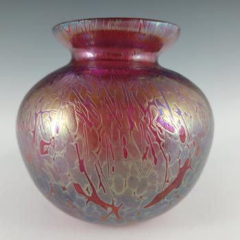 Royal Brierley Iridescent Pink Glass British 'Studio' Vase