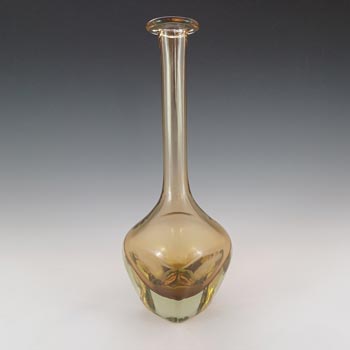 Seguso Vetri d'Arte Murano Sommerso Glass Bottle Vase by Mario Pinzoni