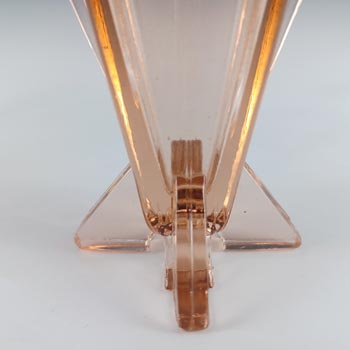 Stölzle #19249 Czech Art Deco Vintage Pink Glass Vase