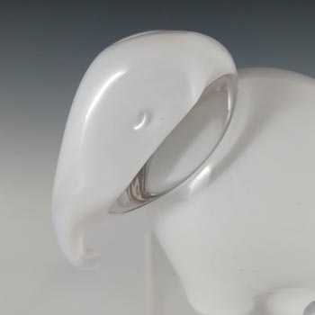 MARKED Wedgwood White Glass Elephant Paperweight RSW409