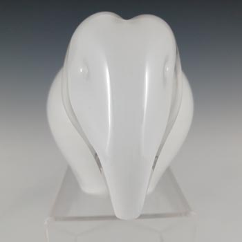 MARKED Wedgwood White Glass Elephant Paperweight RSW409