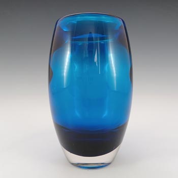 Whitefriars #9587 Cased Blue Glass Ovoid Vase