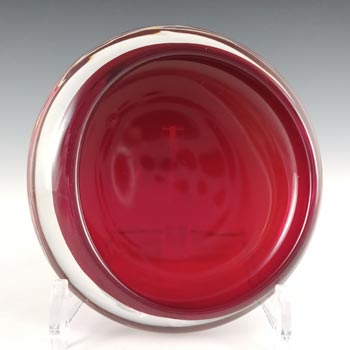 Whitefriars #9514 Ruby Red Cased Glass Bowl / Ashtray
