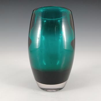 Whitefriars Geoffrey Baxter Green Glass Vintage Ovoid Vase