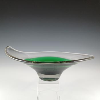 Whitefriars #9414 Green Cased Glass Bowl by Geoffrey Baxter