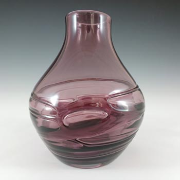 Whitefriars #9803 Baxter Aubergine Glass Random Strapped Vase