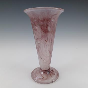(image for) Davidson #51 British Art Deco Vintage Purple Cloud Glass Vase
